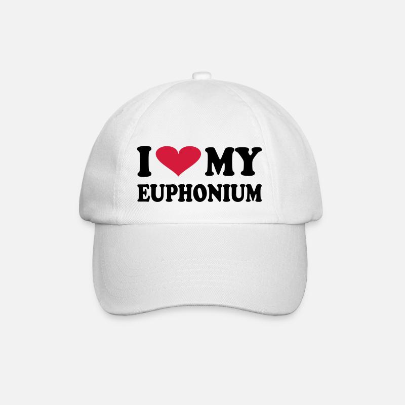 I Love My EUPHONIUM - Baseballkappe - Weiß/Weiß