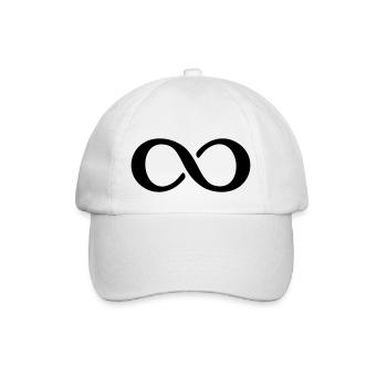 Symbol Unendlichkeit - Baseballkappe - Weiß/Weiß - Vorne