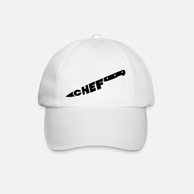 chef couteau - Baseball Cap - white/white
