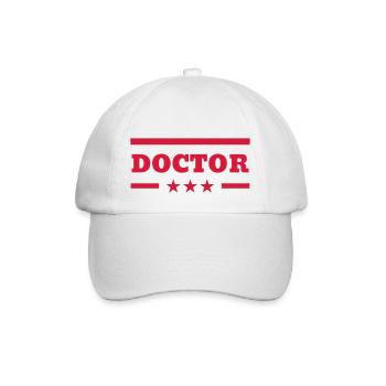 Arzt / Medizin / Ärztin / doctor - Baseballkappe - Weiß/Weiß - Vorne
