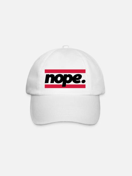 nope graphic - Baseballkappe - Weiß/Weiß