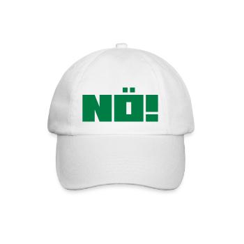 Nö! - Baseballkappe - Weiß/Weiß - Vorne