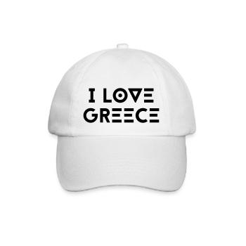 I LOVE GREECE - Baseball Cap - white/white - Front