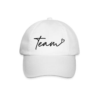 Une équipe qui a du cœur - Casquette classique - blanc/blanc - Devant