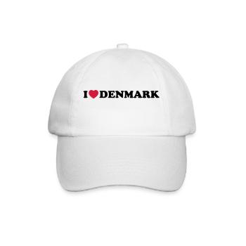 I love Denmark - Casquette classique - blanc/blanc - Devant