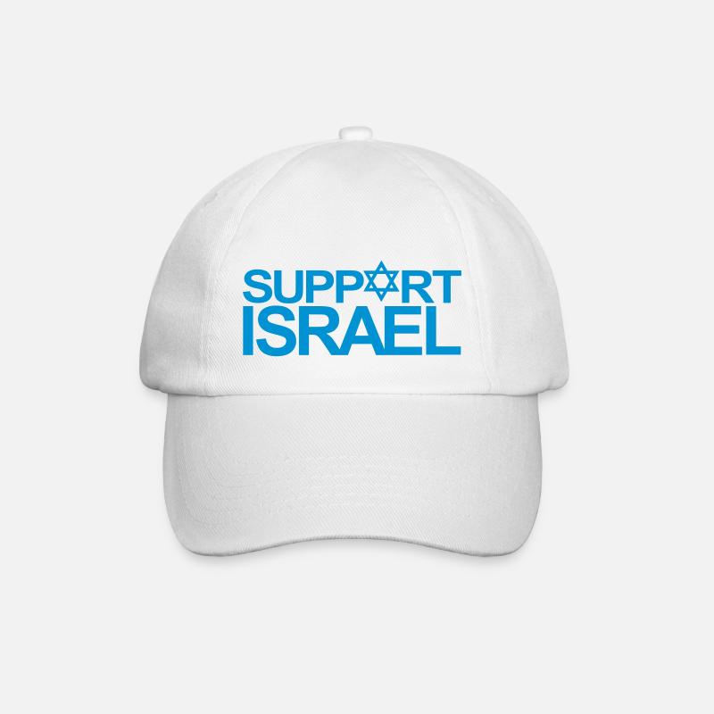 Soutenir Israël - Casquette classique - blanc/blanc