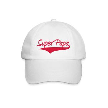 Super Papa ! - Casquette classique - blanc/blanc - Devant