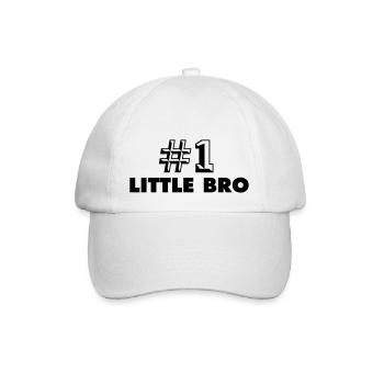 number one little bro - Baseballkappe - Weiß/Weiß - Vorne