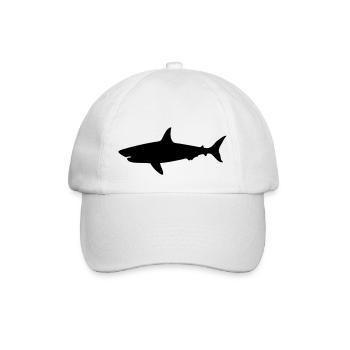drawing shark shark scuba diving - Baseball Cap - white/white - Front