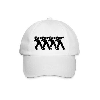 dabbing team design - Baseballkappe - Weiß/Weiß - Vorne