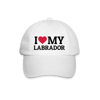 I love my Labrador - Baseballkappe - Weiß/Weiß - Vorne