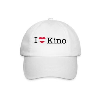 I love Kino - Baseballkappe - Weiß/Weiß - Vorne