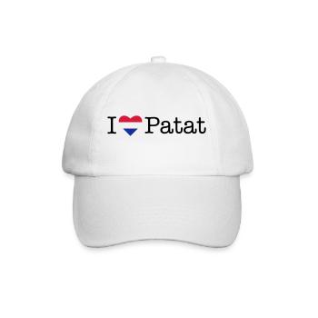 I love Patat - Baseball Cap - white/white - Front
