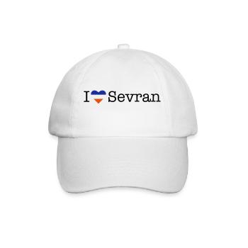I love Sevran - Baseballkappe - Weiß/Weiß - Vorne