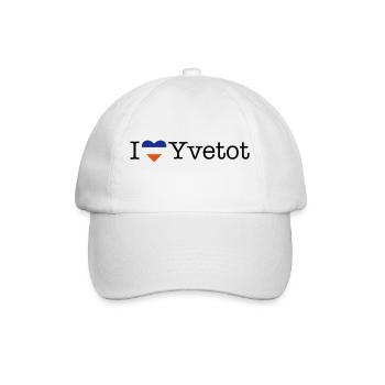 I love Yvetot - Baseballkappe - Weiß/Weiß - Vorne