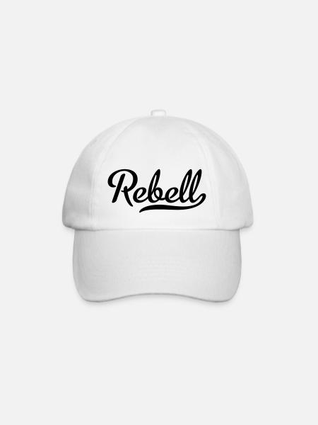 Rebell - Baseballkappe - Weiß/Weiß