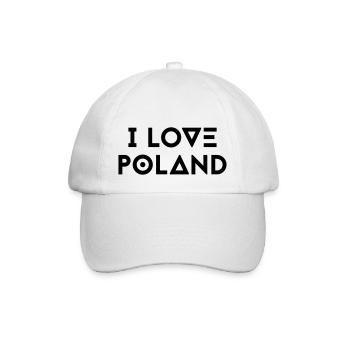 I LOVE POLAND - Baseball Cap - white/white - Front