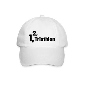 1 2 Triathlon - Baseball Cap - white/white - Front