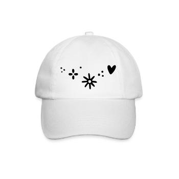 Heart Star Pattern - Baseball Cap - white/white - Front