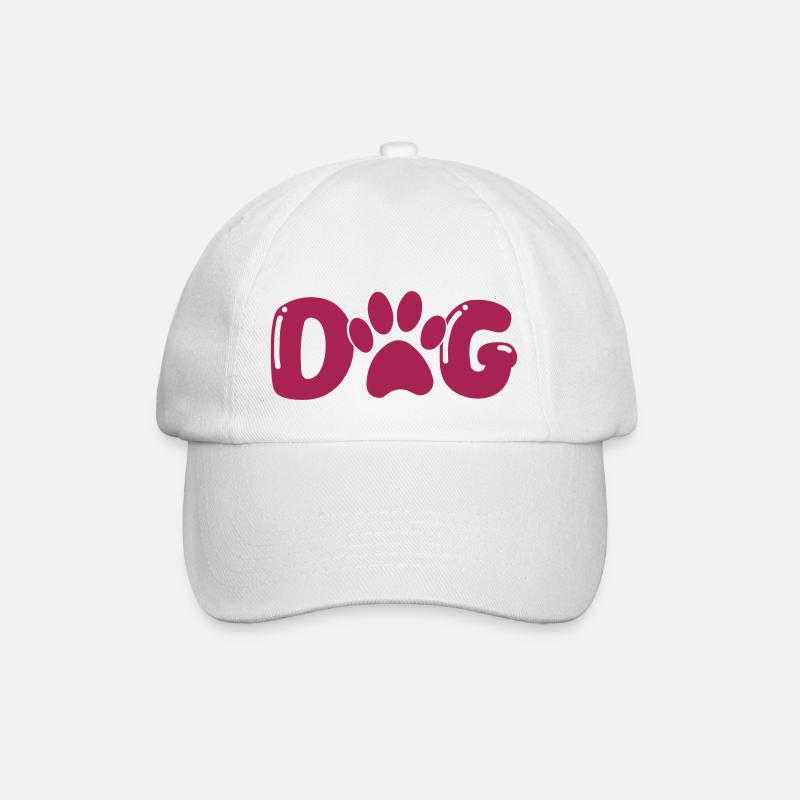 dog pfote - Baseballkappe - Weiß/Weiß