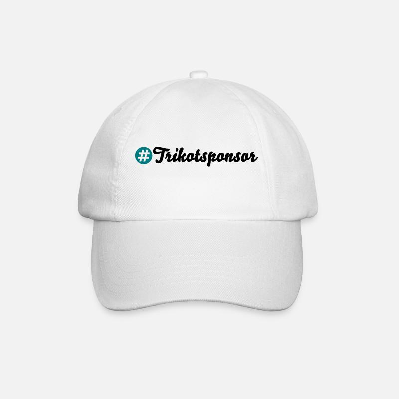 Trikotsponsor - Baseballkappe - Weiß/Weiß