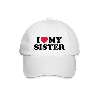 I love my sister - Casquette classique - blanc/blanc - Devant