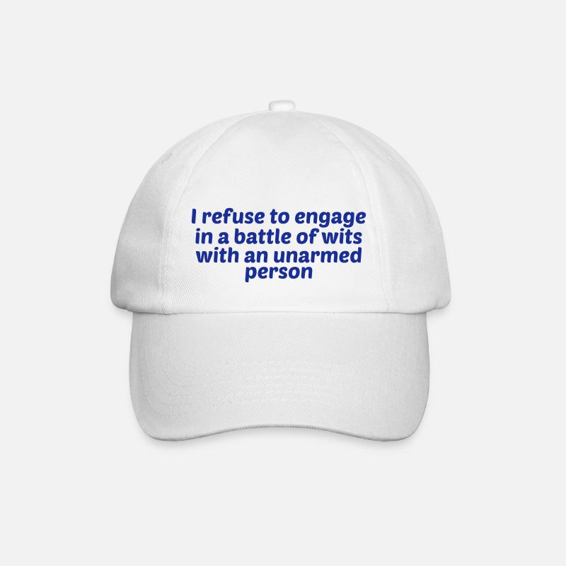 Battle of wits - Baseball Cap - white/white