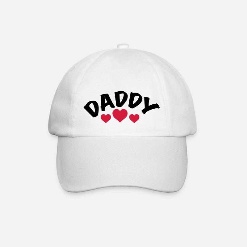 Dad / Daddy / Papa / Herz / i love my dad 2c - Baseball Cap - white/white