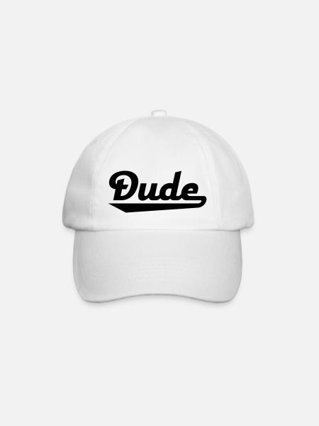 dude - Baseballkappe - Weiß/Weiß