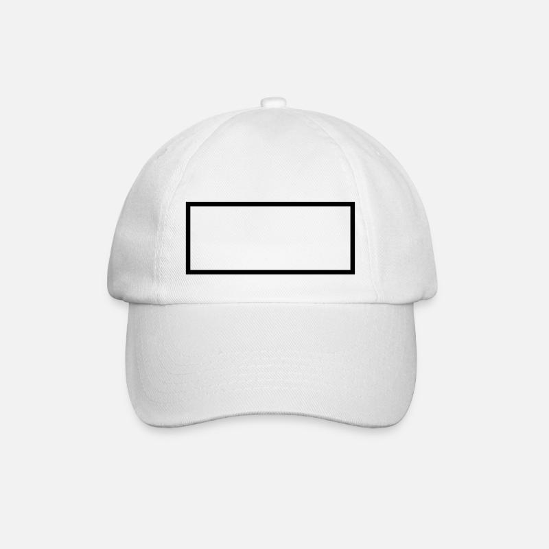 Rectangle - Rechteck - Form - Customize it ! - Baseball Cap - white/white