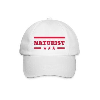 Naturisme / Naturiste / Nudisme / Nudiste - Casquette classique - blanc/blanc - Devant