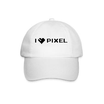 i love pixel - Baseballkappe - Weiß/Weiß - Vorne