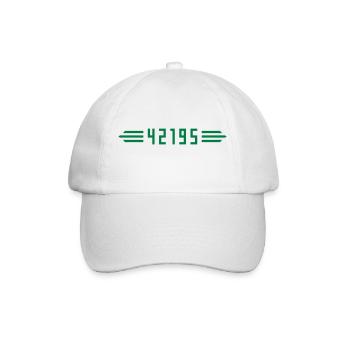 Marathon 42195 meters - Baseball Cap - white/white - Front