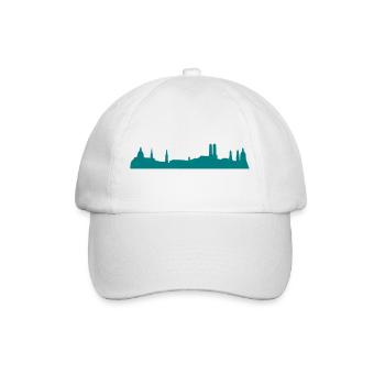 Skyline München - Baseballkappe - Weiß/Weiß - Vorne