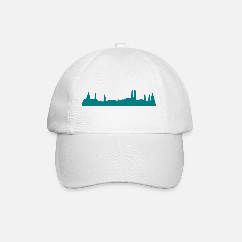 Skyline München - Baseballkappe - Weiß/Weiß