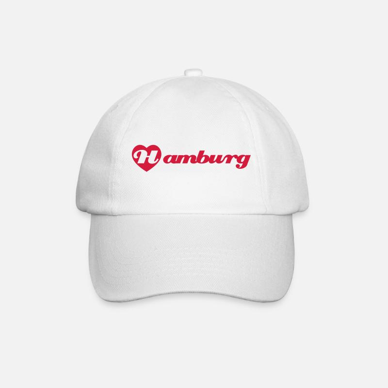 J'aime Hambourg - Casquette classique - blanc/blanc