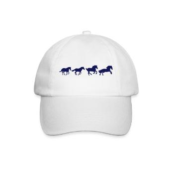 Unterhaltung Pferd Pferde horse4 - Baseballkappe - Weiß/Weiß - Vorne