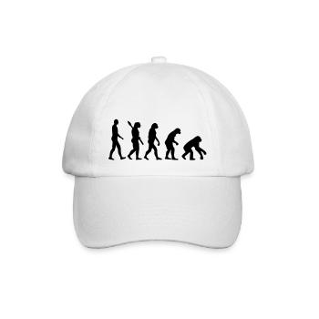 Evolution backwards - Baseball Cap - white/white - Front