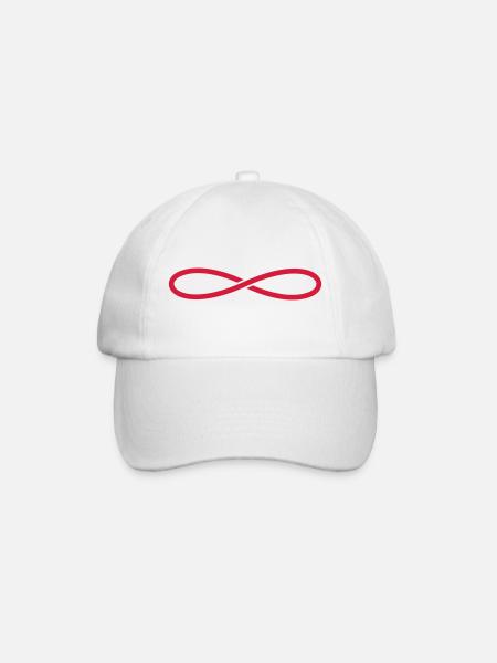 Symbol Unendlichkeit - Baseballkappe - Weiß/Weiß