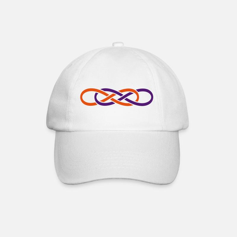 Double symbole de l'infini - Casquette classique - blanc/blanc