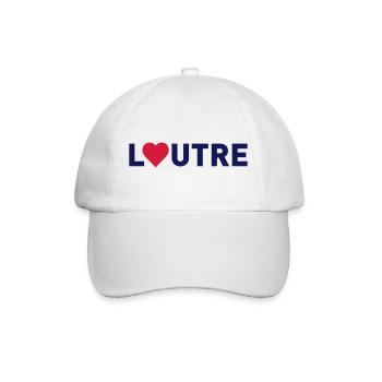 LOVE LOUTRE typo - Casquette classique - blanc/blanc - Devant