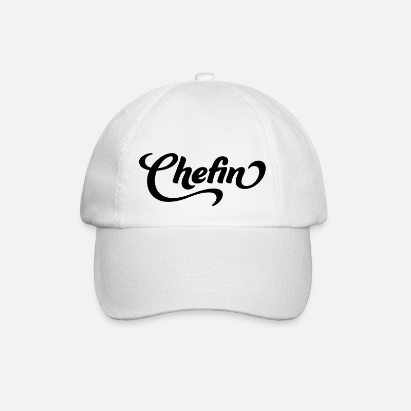 Chefin - Baseballkappe - Weiß/Weiß