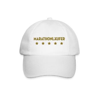 Marathonläufer Marathonläuferin Laufen Läufer - Baseballkappe - Weiß/Weiß - Vorne
