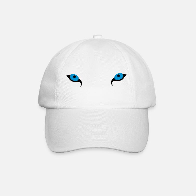 Husky - Huskyaugen - Baseballkappe - Weiß/Weiß