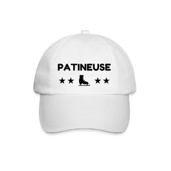 Ice Skating Skater Eislaufen Eisläufer Patinage - Baseball Cap - white/white - Front