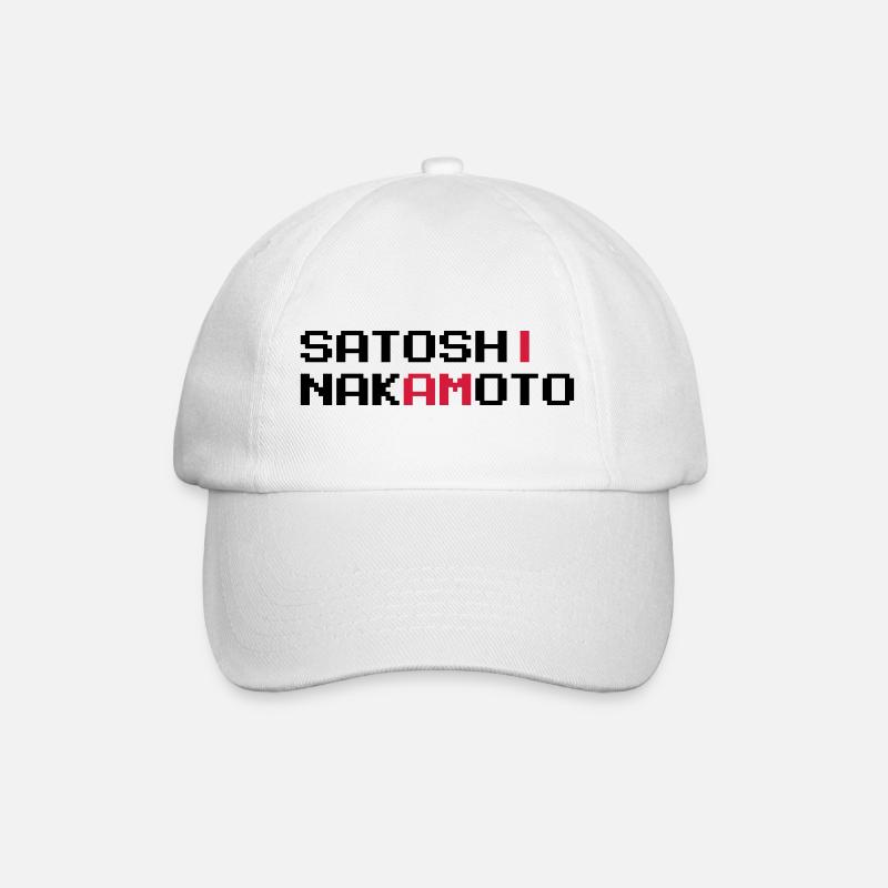 Ich bin Satoshi Nakamoto - Baseballkappe - Weiß/Weiß