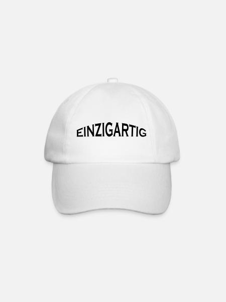 einzigartig - Baseballkappe - Weiß/Weiß