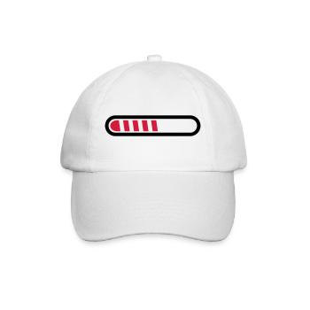 Ladebalken Vektor geladen Loading Design 001 - Baseballkappe - Weiß/Weiß - Vorne
