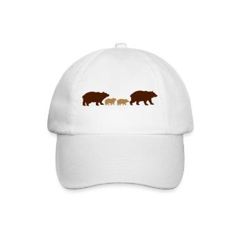 Famille de l’ours de bébé - Casquette classique - blanc/blanc - Devant