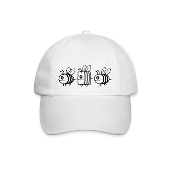 Abeilles comiques abeilles différentes - Casquette classique - blanc/blanc - Devant